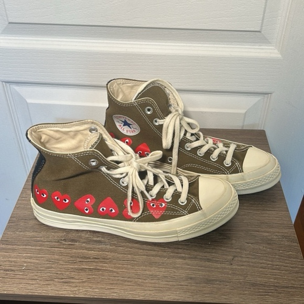 COMME DES GARÇONS PLAY CHUCK TAYLOR ALL  STARS CONVERS SNEAKERS SIZE 8 men 10 W - Picture 7 of 10